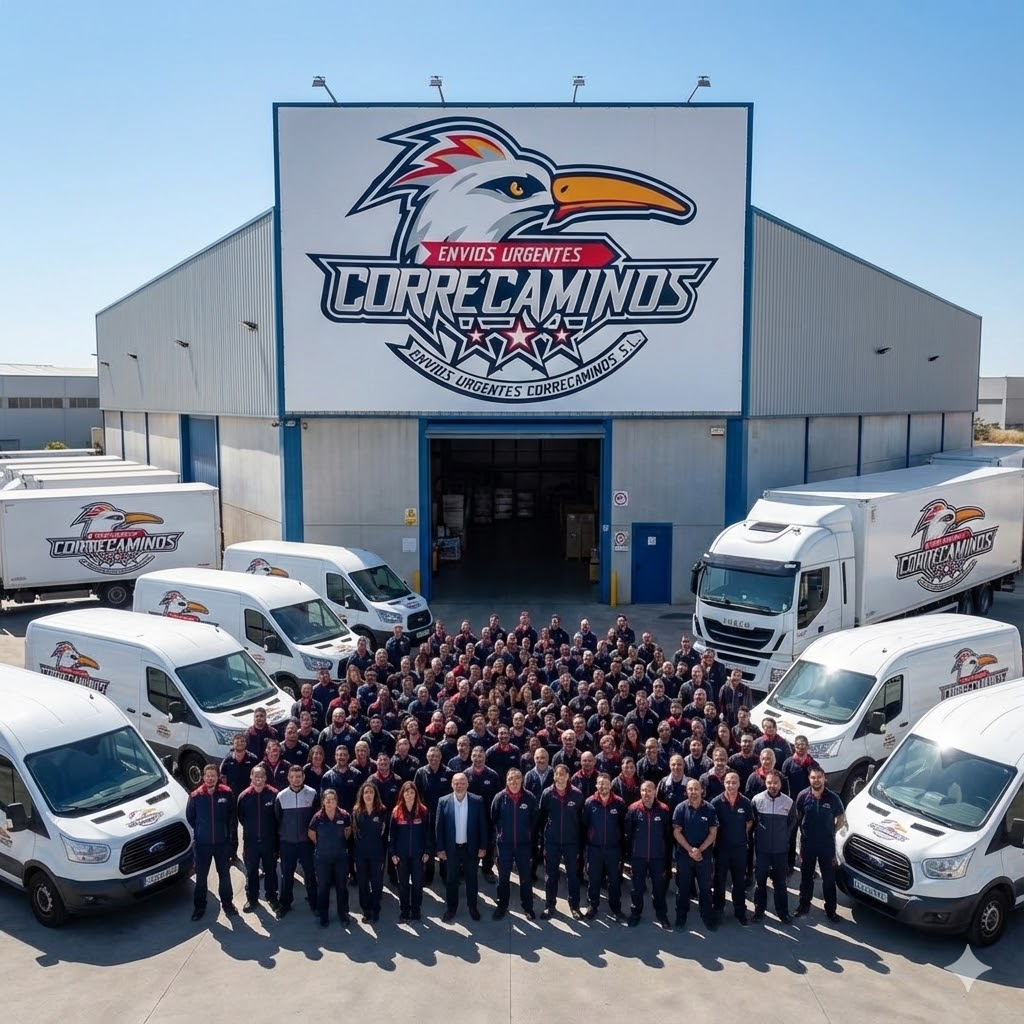 Equipo en almacén logístico